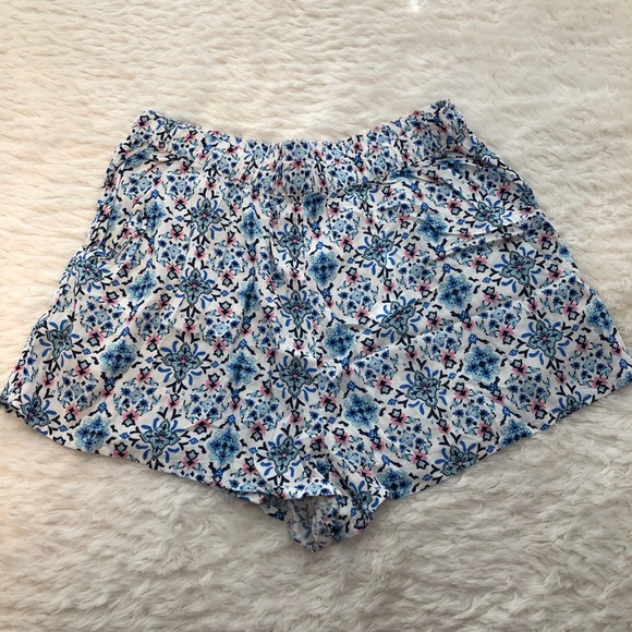 flowy patterned shorts